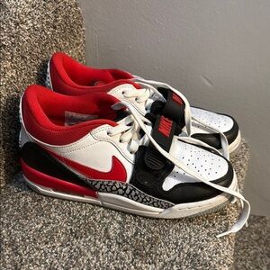 Nike Red and Black Retro Sneakers